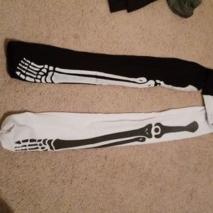 Womens skeleton leg tights